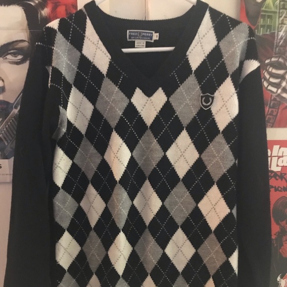 fred perry argyle sweater